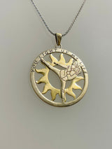 תליון זהב 18K זהב לבן וצהוב בהזמנה אישית לפי תמונה